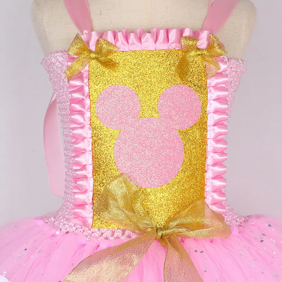 Sparkling Pink Cartoon Mouse Costumes for Girls Birthday Party Tutu Dress  Kids Cartoon Animal Disguise Outfit with Ears Hairbow - AliExpress 1501