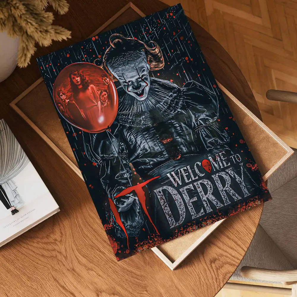 Movie I-It P-Pennywise Self-adhesive Art Poster Whitepaper Prints Posters Artwork Aesthetic Art Wall Painting view 6