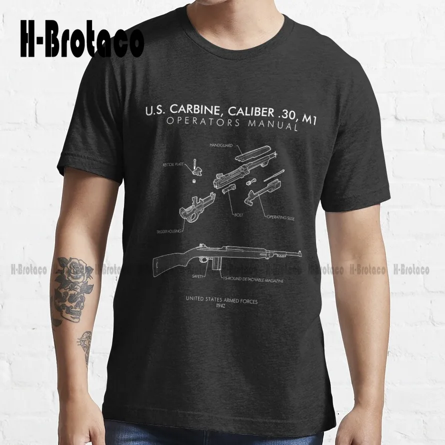 M1 Carbine Operators Manual Trending T-Shirt Custom Gift Funny Art Streetwear Cartoon Tee Xs-5Xl Unisex Digital Printing Retro