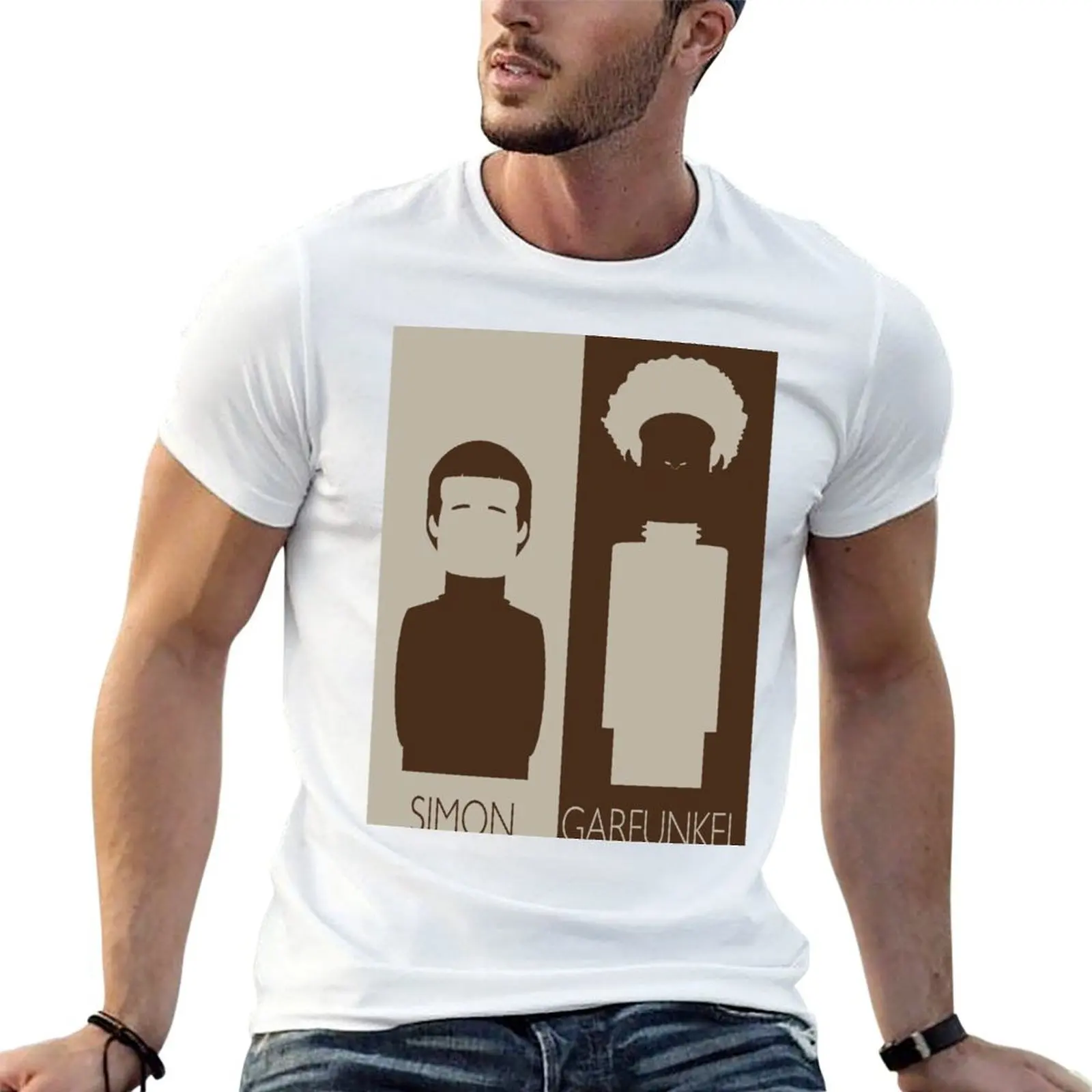 Simon and Garfunkel T-Shirt animal prinfor boys clothes luxury clothes men