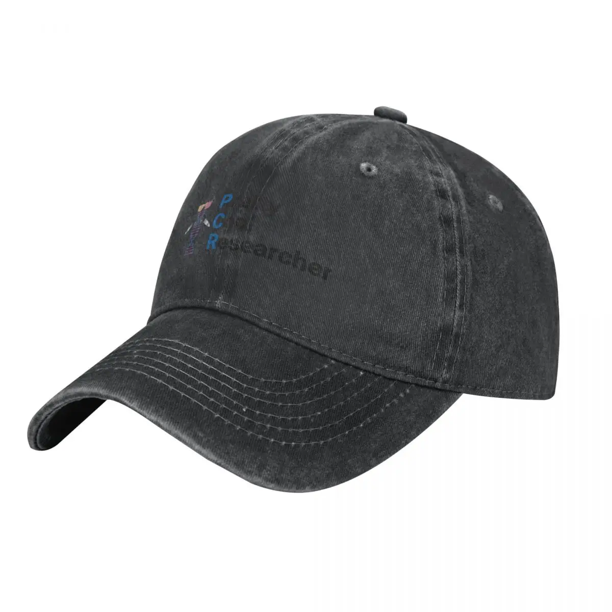 

PCR Pretty Cool Researcher Funny Character Logo Cowboy Hat Ball Cap hiking hat Girl'S Hats Men's