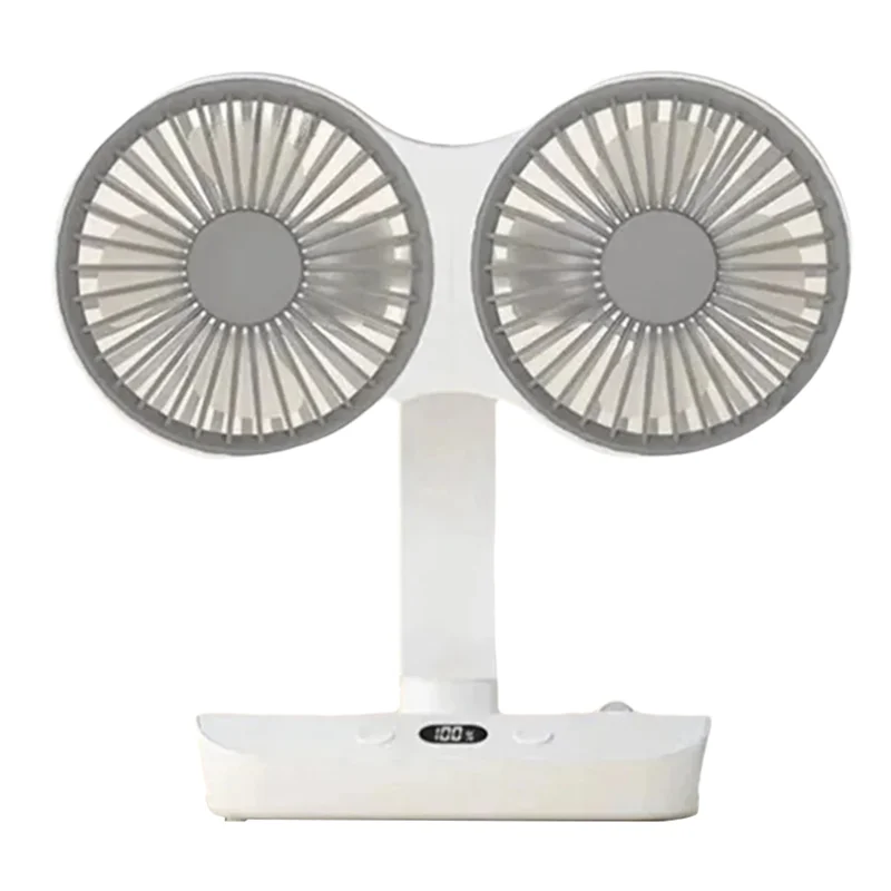 AA86 Desktop Double-Head Fan, Desktop Fan, Oscillating Fan, Low-Noise Double-Head Fan, High-Wind Power Electric Fan