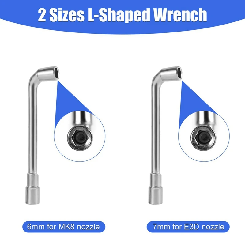 

3D Printer Nozzle Cleaning Essentials: 20 Pins, Dual Brushes, L-Wrenches, And Tweezers