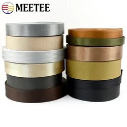 Meetee 8Meters 25-50mm High Quality Nylon Webbing Band Herringbone Pattern Lace Tape Ribbon DIY Bag Strap Sewing Accessories