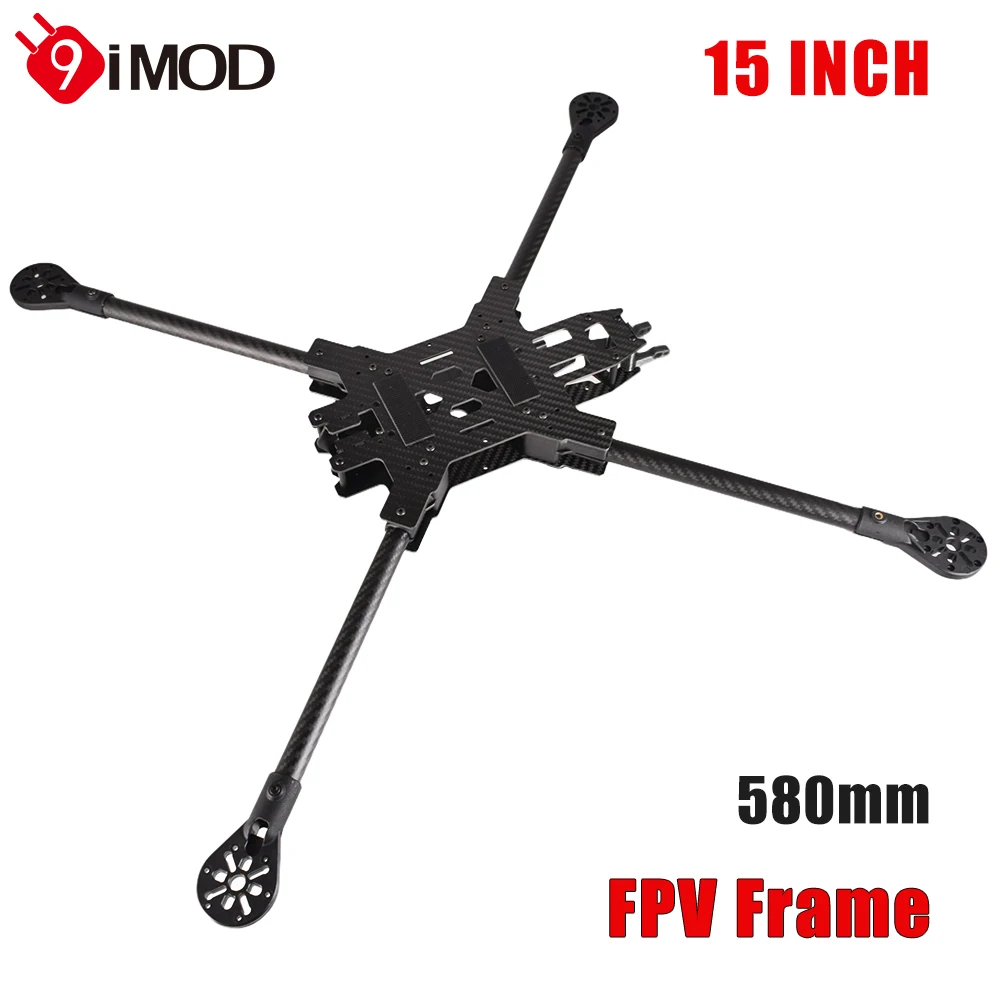 9IMOD-Drone de course FPV de 15 pouces, 580mm, en fibre de carbone, quadrirotor FPV, cadre FreKouframe avec pièces imprimées pour importateur de course RC FPV