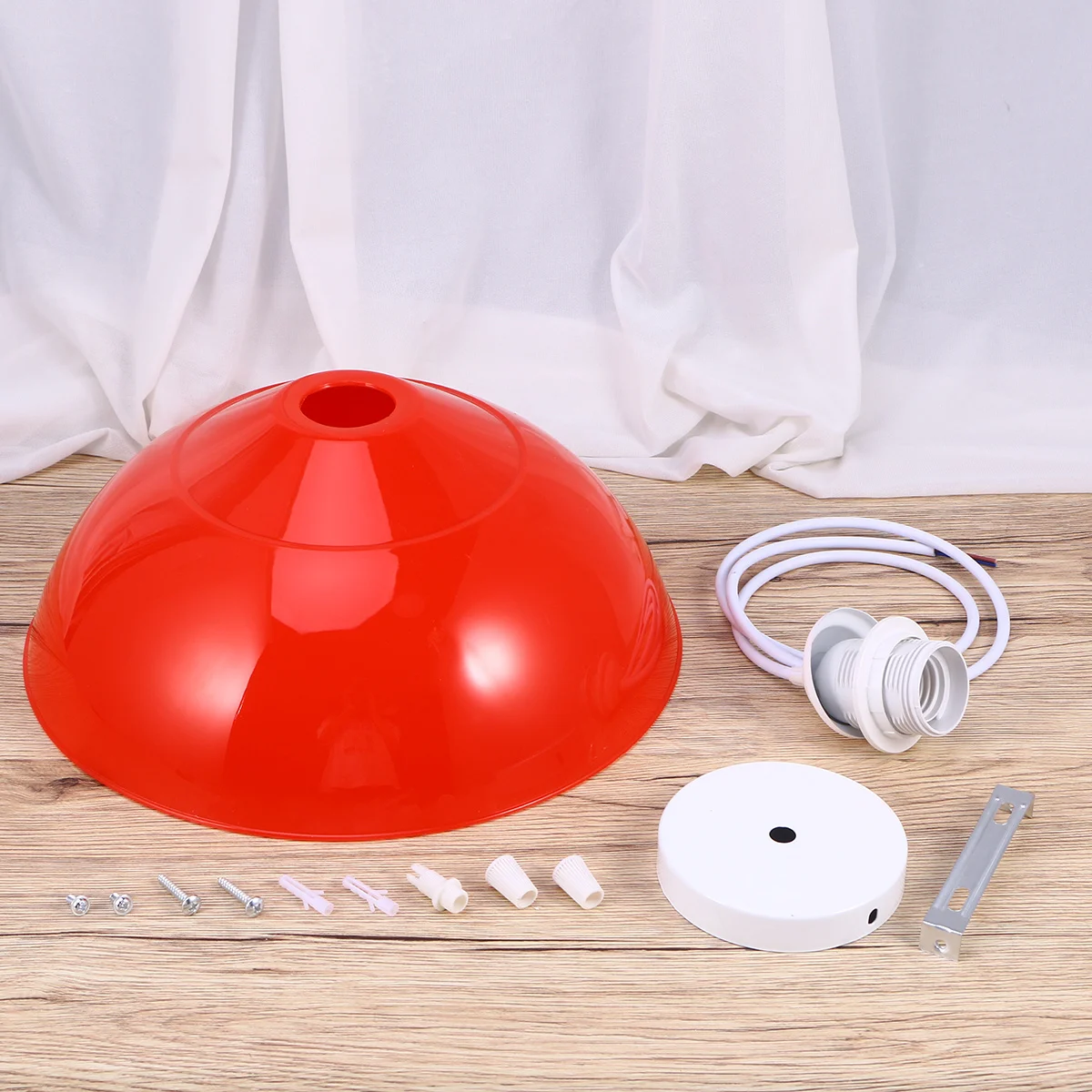 

2Pcs Restaurant Pendant Lamp Shades Plastic Ceiling Light Covers Semi-Circular Design Durable for Kitchen Hallway Cafe