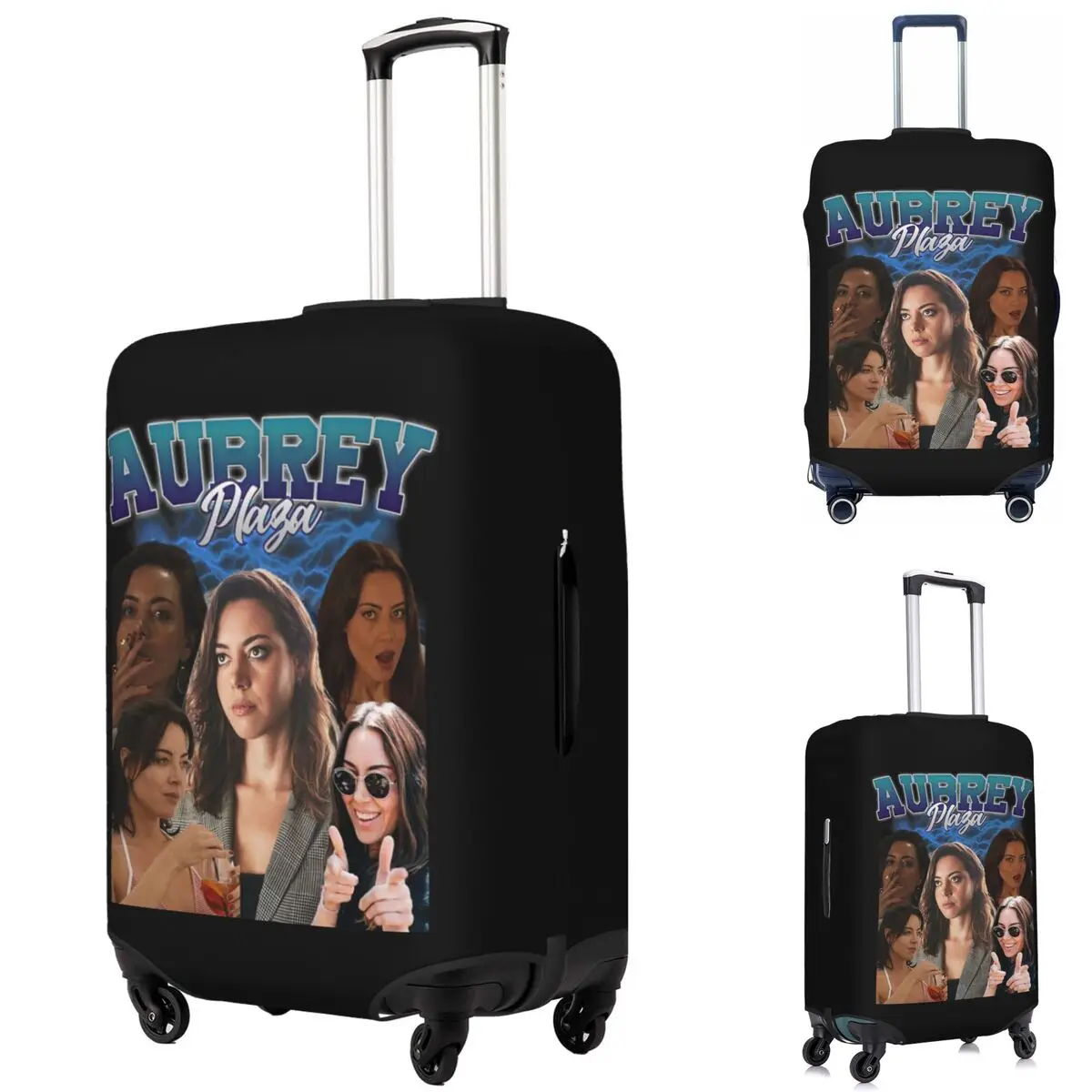 

Aubrey Plaza ретро стиль чехол для чемодана защитные эластичные дорожные защитные чехлы для багажа на 18-32 дюймов