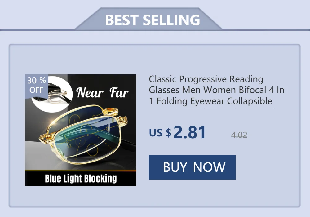Folding Reading Glasses with Leather Box Unisex Collapsible Metal Lenses Bifocal 4 In 1 Eyewear Anti-blue Light Diopter Glasses