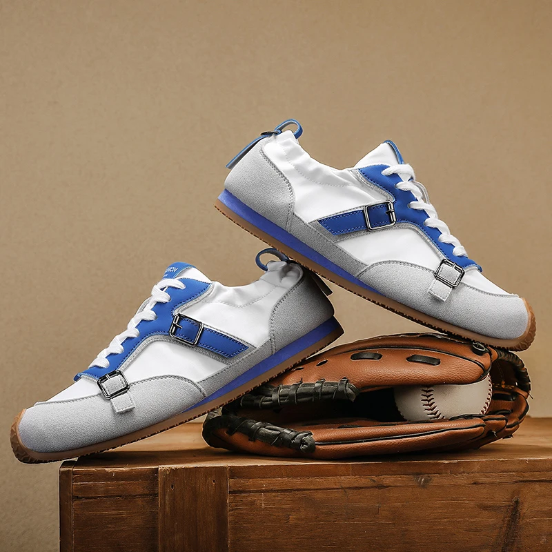 

Мужская дышащая, удобная и универсальная повседневная обувь с низким берцем и цветными блоками на шнуровке, нескользящая повседневная обувь