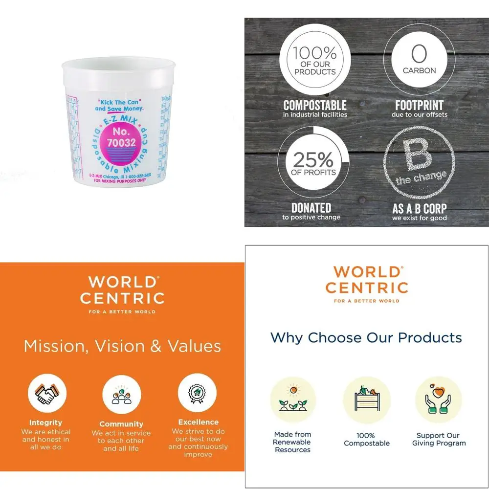 

100-Pack 1 Quart Mixing Cups for Baking and Cooking, Bulk Disposable Measuring Cups for Kitchen Use