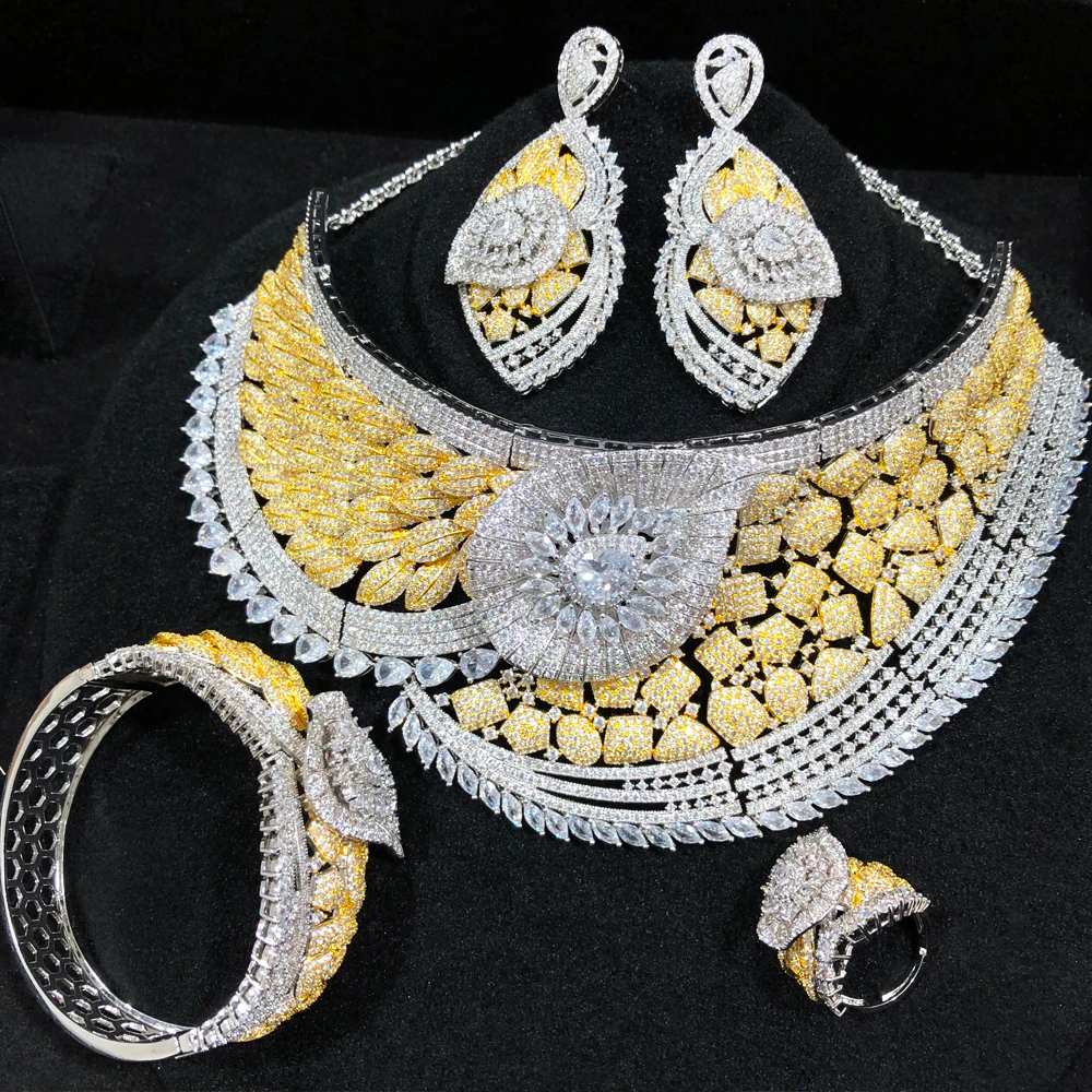 GODKI New Indian Kundan Chokers Necklace For Women Engagement Cubic Zircon Dubai Wedding Jewellery Addiction