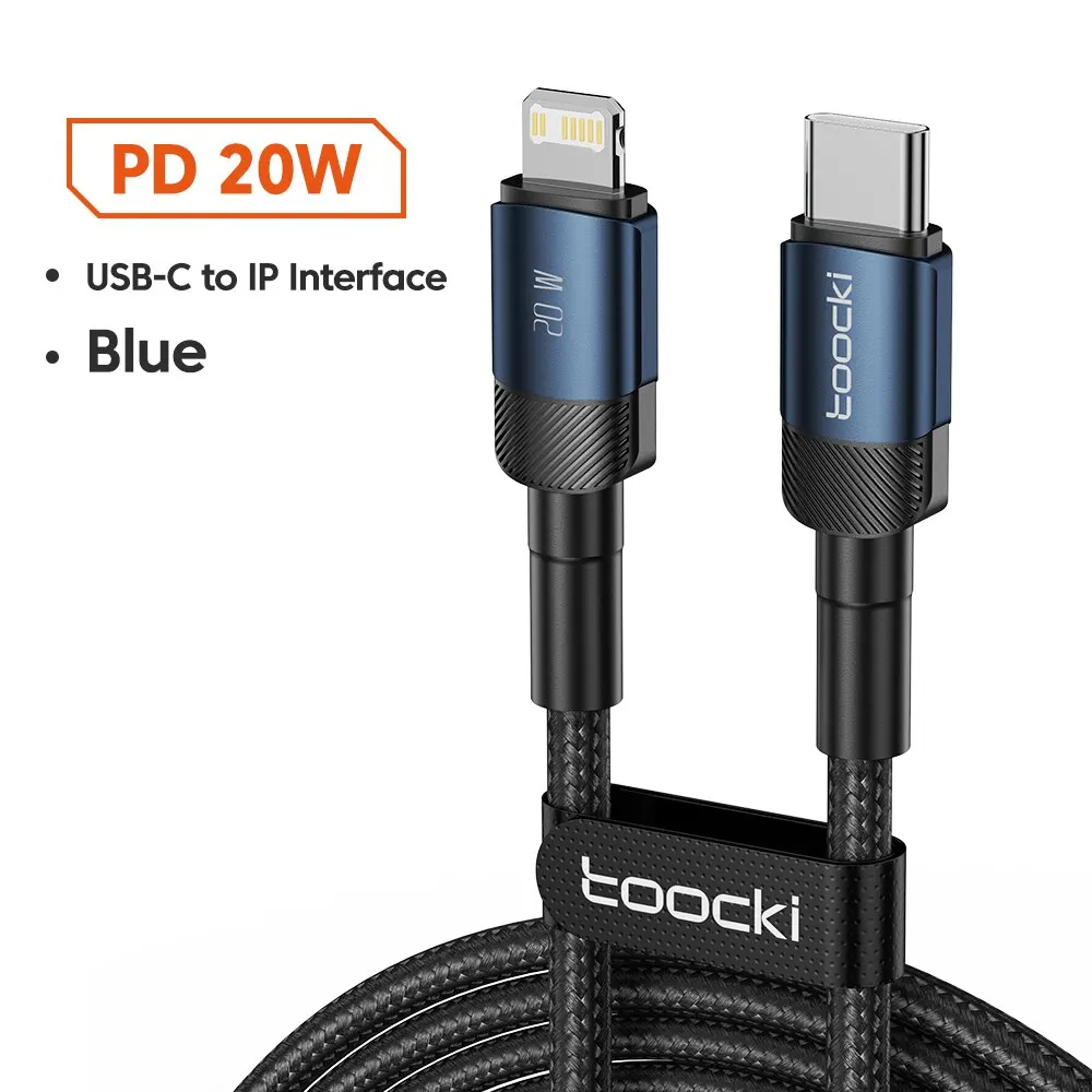 Toocki USB Type C-kabel Snel opladen USB C-oplaadsnoer voor iPhone 15 14 13 12 11 Huawei P40 P30 Realme Oppo Oneplus Samsung