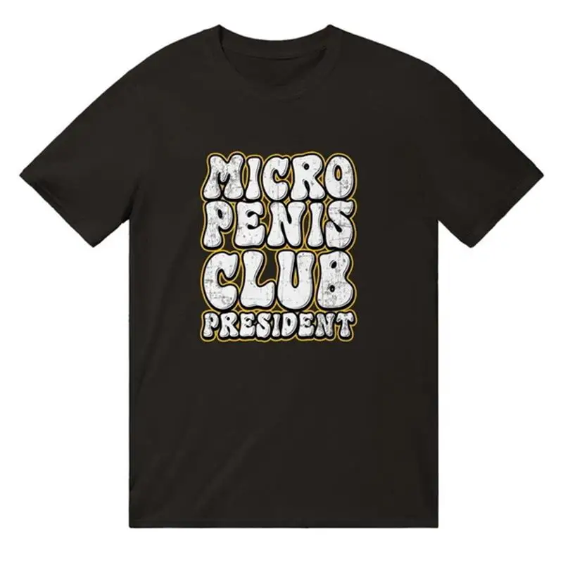 Micro Penis Club Präsident T-shirt Lustige Vielseitige Sommer Kühlen Kurzarm Harajuku T-Shirt Streetwear Casual Oansatz Baumwolle Tops