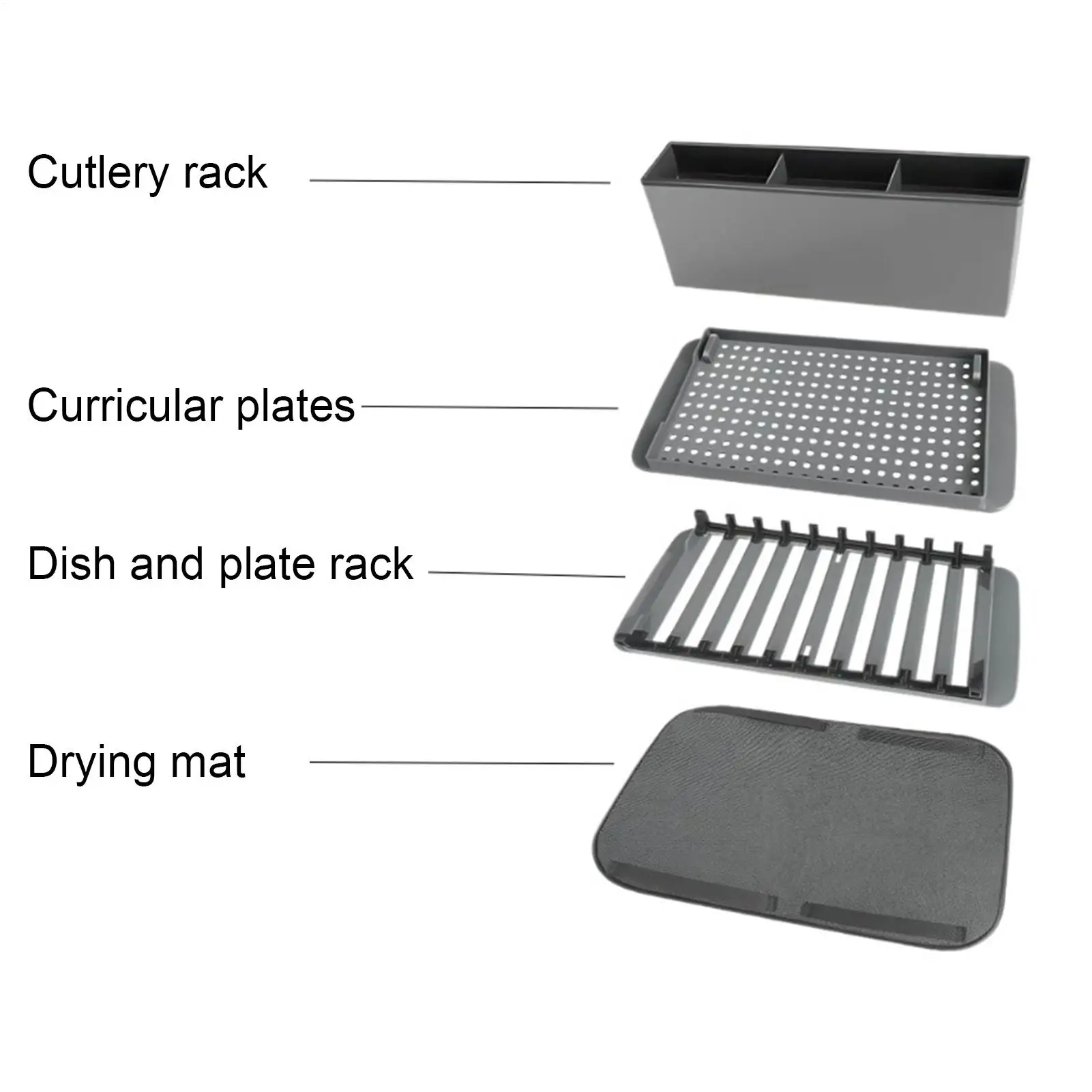 Drying Mat Super Absorbent Quick Dry Storage Organizer Dish Racks for Kitchen Counter for Cup Plate Tableware Pots Pans Home