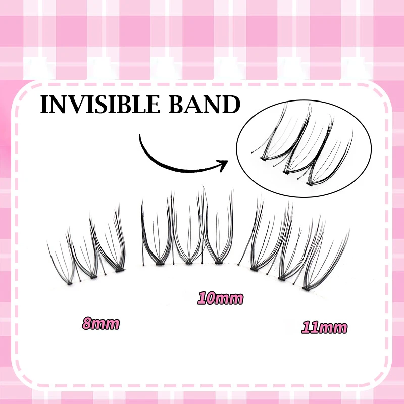 8-11mm/8-10mm Large Capacity Idol Lashes V/U Shaped Fake Lashes Natural C Curl Lash Extension Individual Lashes Eyelashes