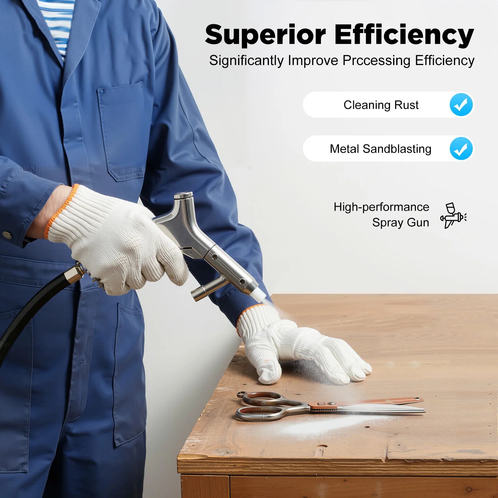 Sandblasting Equipment Large Capacity Portable Easy To Carry Sandblasting Equipment Kit for Manufacturing/Automotive Beauty