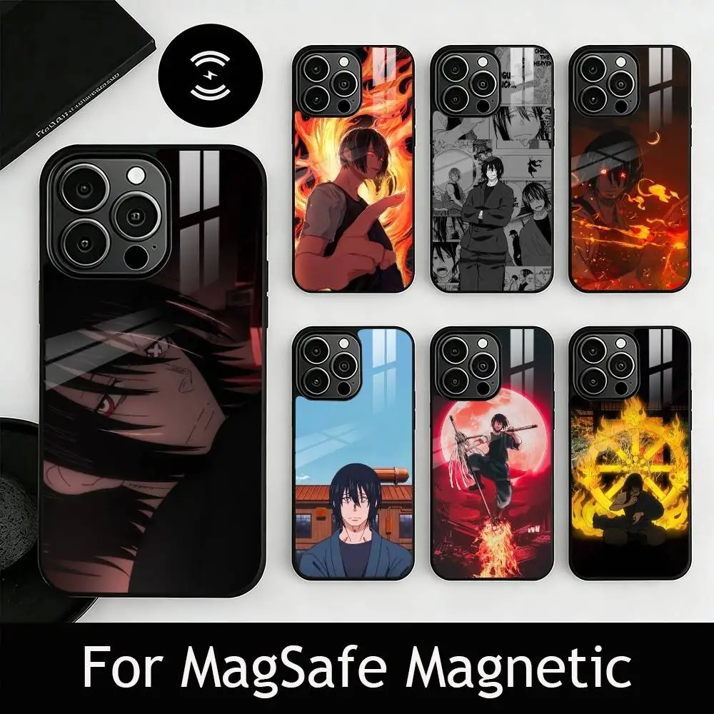 

F-Fire Force S-Shinmon Benimaru Phone Case For iPhone17,16,15,14,13,12,11 Plus,Pro Magnetic For Magsafe Wireless Charging