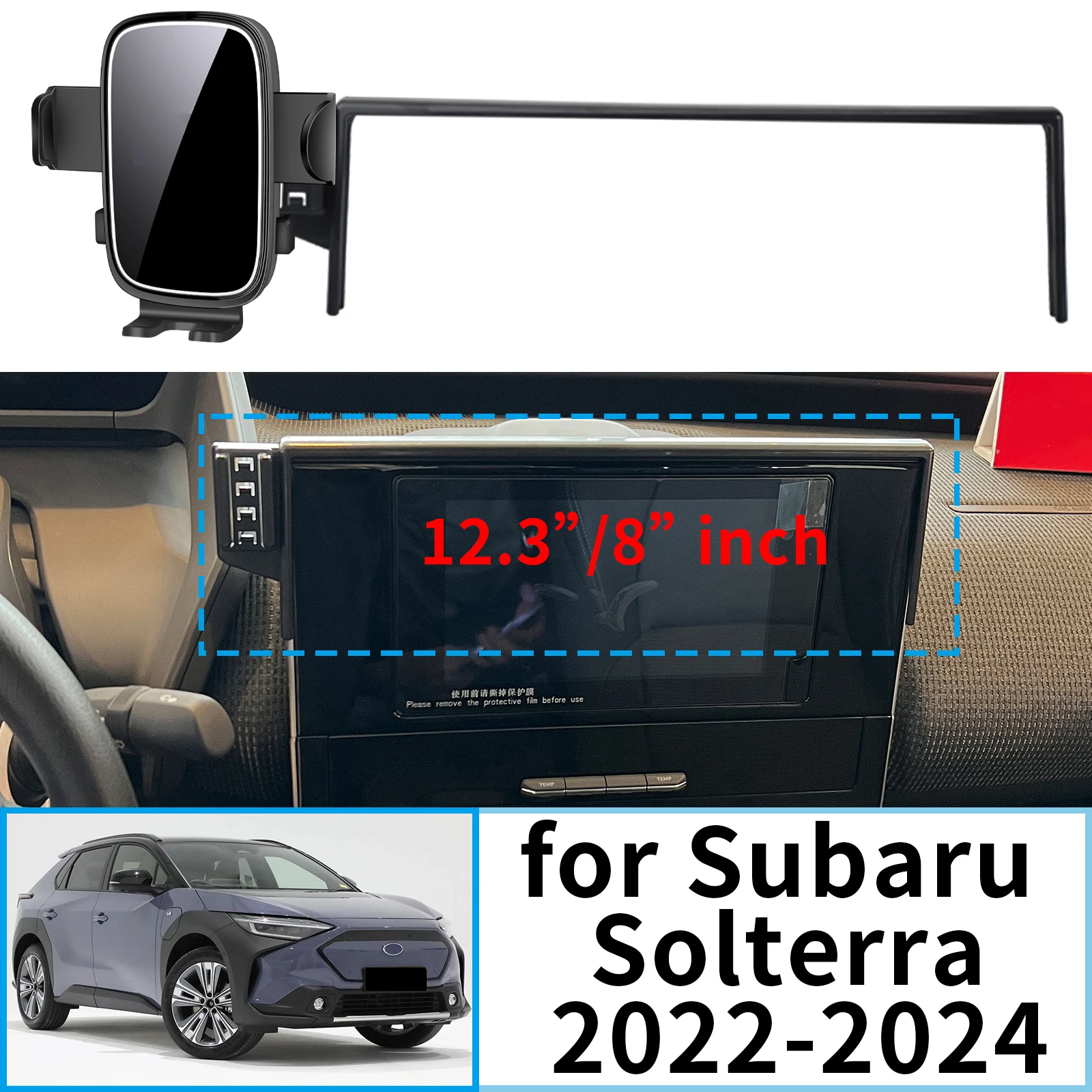 

fit for Subaru Solterra 2022 2023 2024 Stable Clip-On Phone Holder​​ Mount Screen Base No Vibration​ Car accessoires
