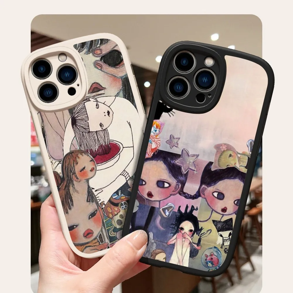 Selling Aya Takano Japanese painter Case for Iphone 15 Pro Max 14 Plus 11 13 12 X Xr Xs 7 8 Puls Lambskin Silicone Back Cover