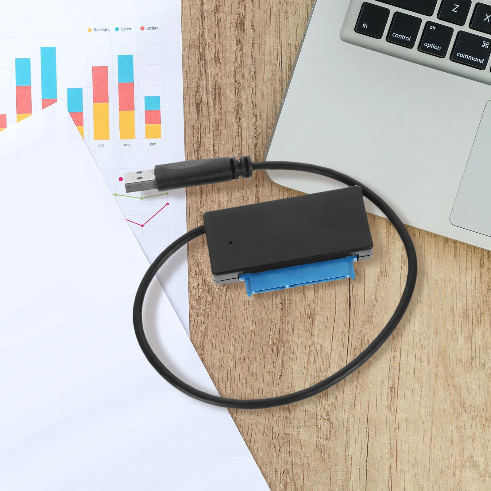 Cabo adaptador de disco rígido USB 30 a 25 portátil mini tamanho 144 MB transferência plug play para 25 35 SSD preto