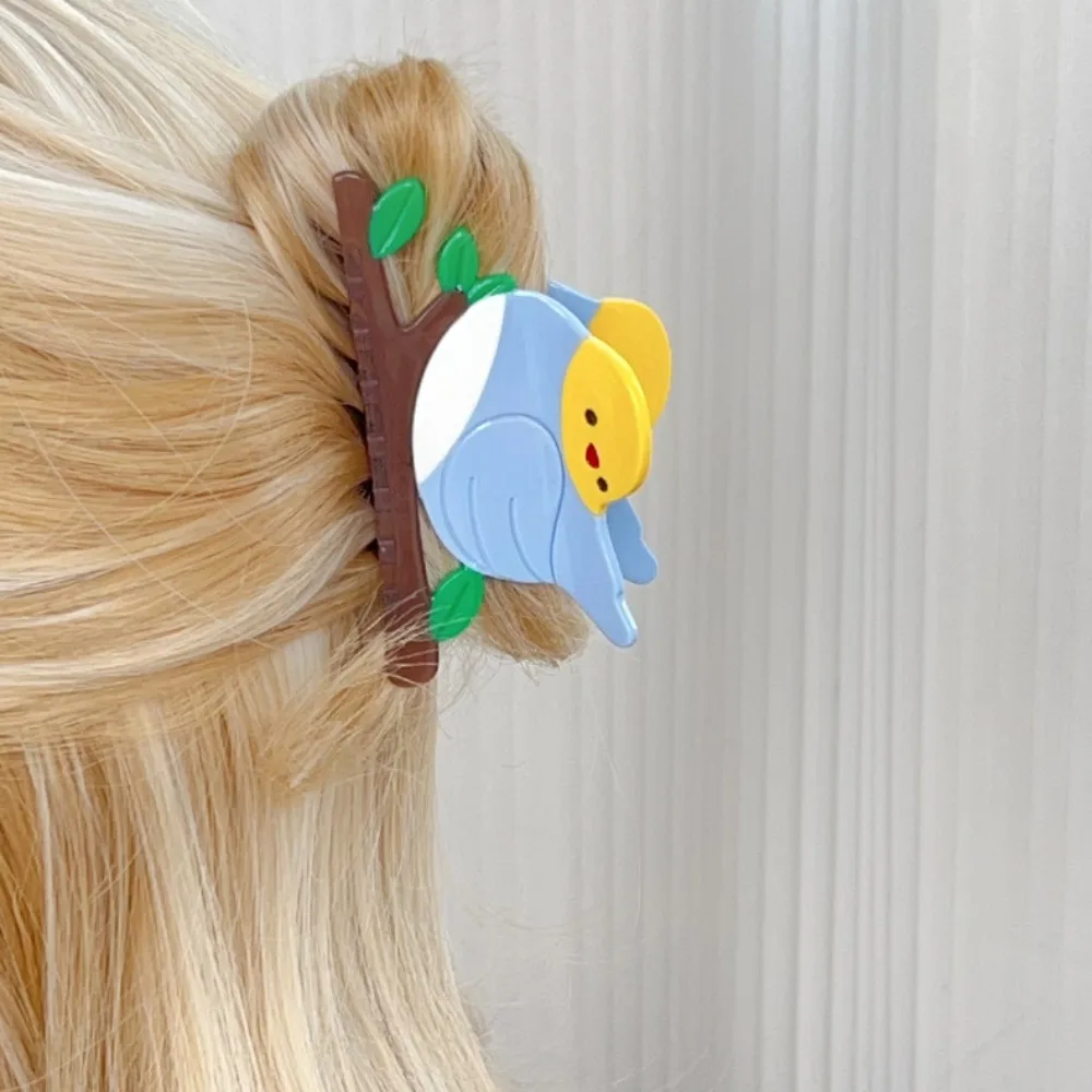 

Creative Cartoon Bird Shark Clip Vintage Hairpin Woodpecker Hair Claw Non-slip Acetic Acid Acetate Shark Clip Lady/Girls