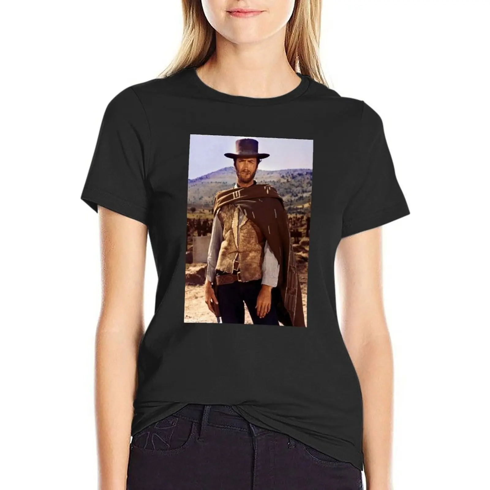 Clint eastwood T-Shirt Blouse oversized kawaii clothes t-shirts for Women graphic tees funny