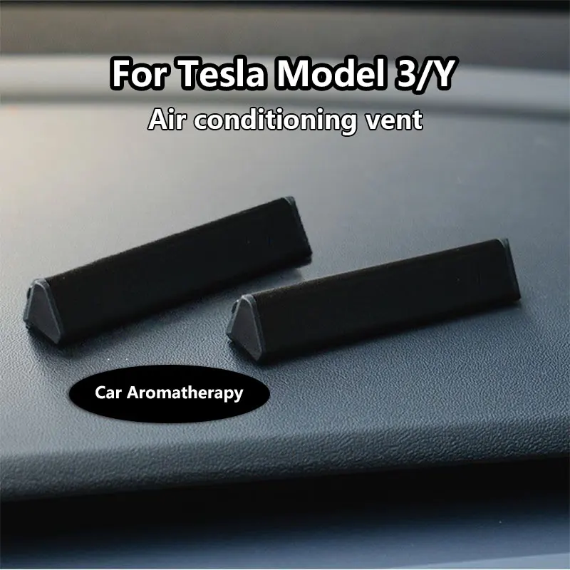 

2 Pcs For Tesla Model 3/Y Ash Solid Air Freshener Invisible Design Long-Lasting Aromatherapy Fragrance Car Interior Accessories
