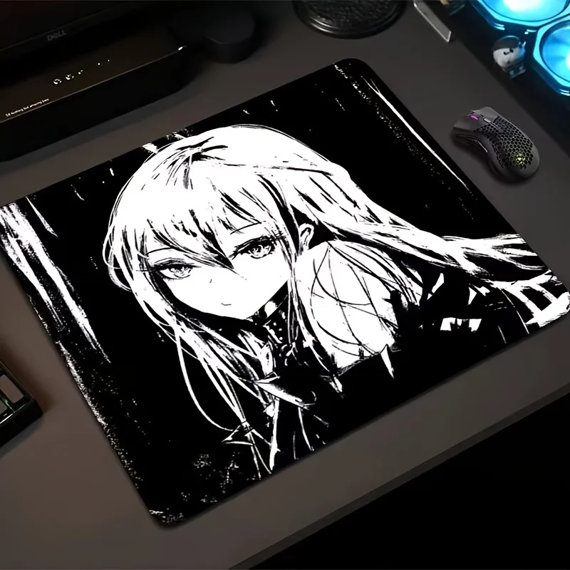 Black White Girl Abstract Art Mouse Pad Esports Office Keyboard Mat  Computer Mouse Pads Carpet Desk Interior Office Accessories