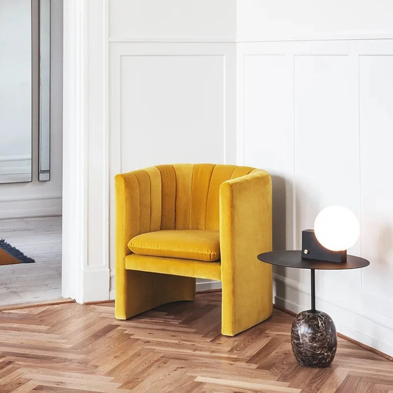 Nordic fabric sofa simple modern light luxury meeting area negotiation single chair single sofa