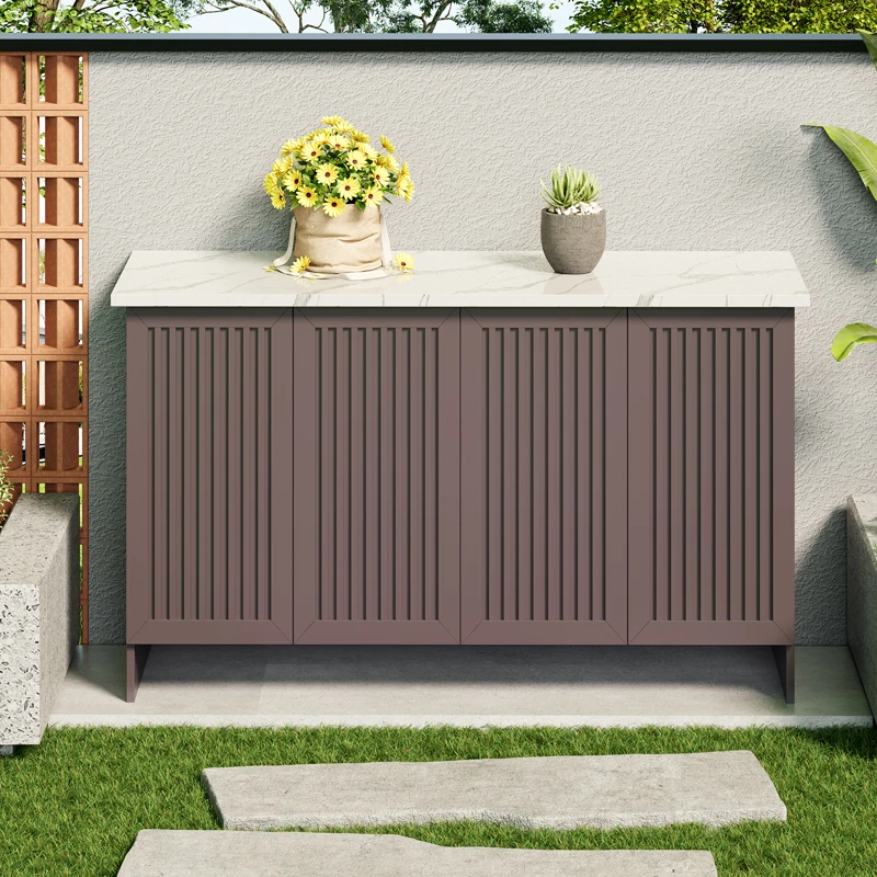 XL Outdoor All Aluminum Alloy Storage Cabinet Waterproof Sunscreen Large Capacity Storage Tool Cabinet