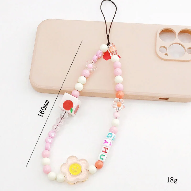 JOLanyard de téléphone de fleur d\'ours pour des femmes, perle simple, papillon perlé, tulipe, étui de téléphone, UL, nouveaux accessoires de bijoux,