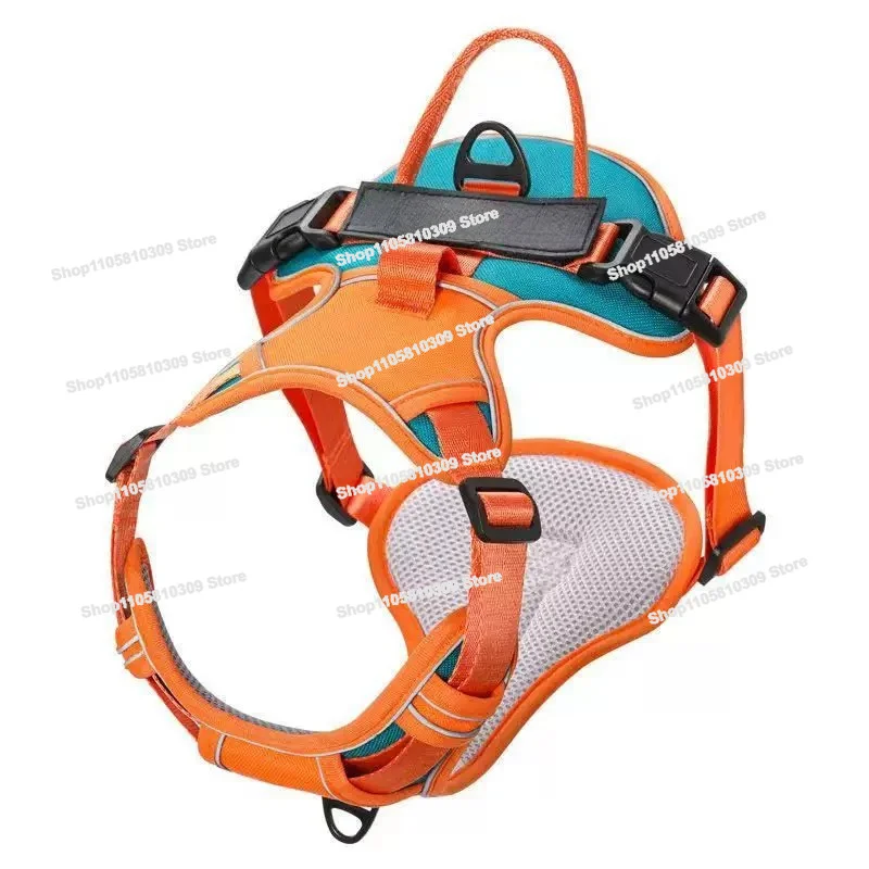 New Contrasting Color Dog Leash, Chest Strap Front Buckle Type, Explosion-proof Color Matching Dog Chain