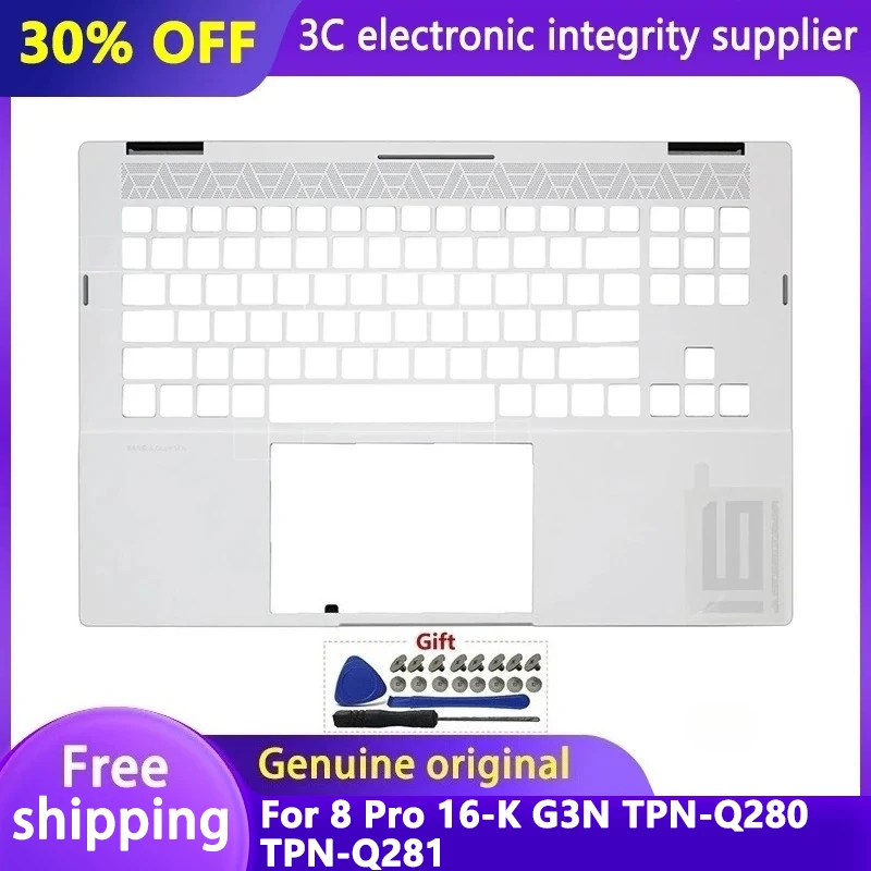 

New Original Laptop Case for OMEN 8 Pro 16-K G3N TPN-Q280 TPN-Q281 Palmrest Upper Cover Top Case Replacement Housing White