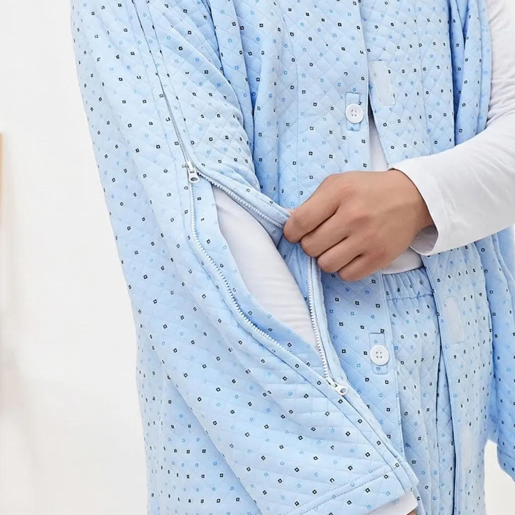 Easy-Dress adaptieve broek: lichtgewicht broek met volledige ritssluiting aan de zijkant voor senioren, rolstoelgebruikers en gehandicapten (lente/zomer)