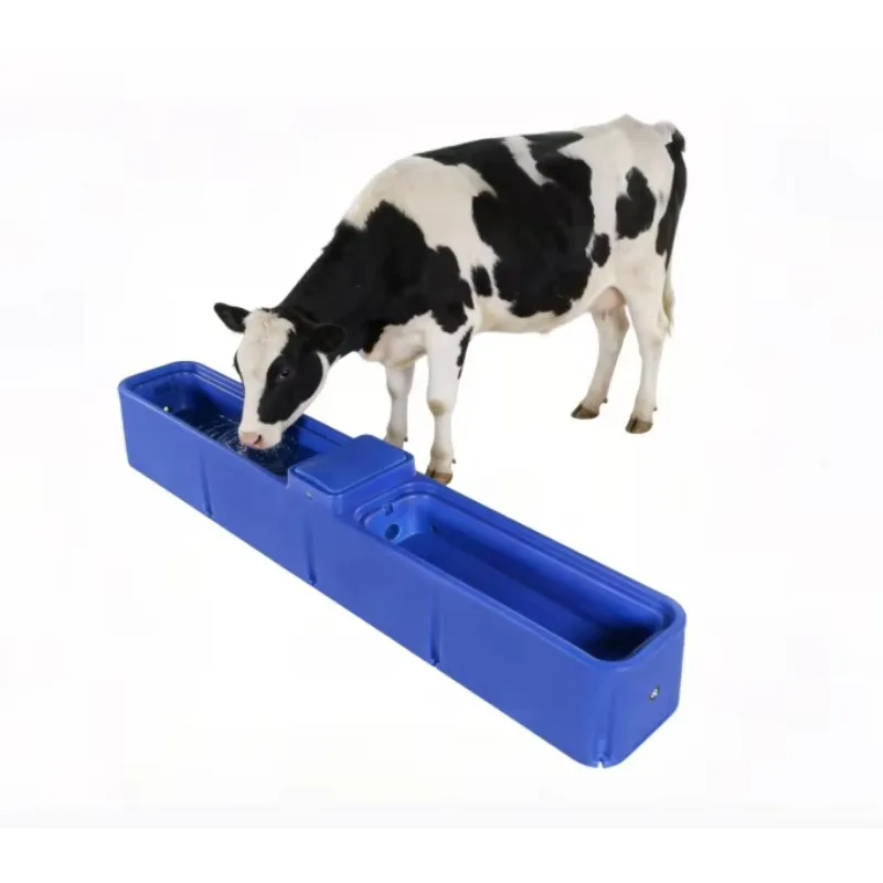 4m Heavy-Duty Roto-Molded Cow Waterer 220L Insulated Livestock Drinking Trough With 6 Drinking Spots