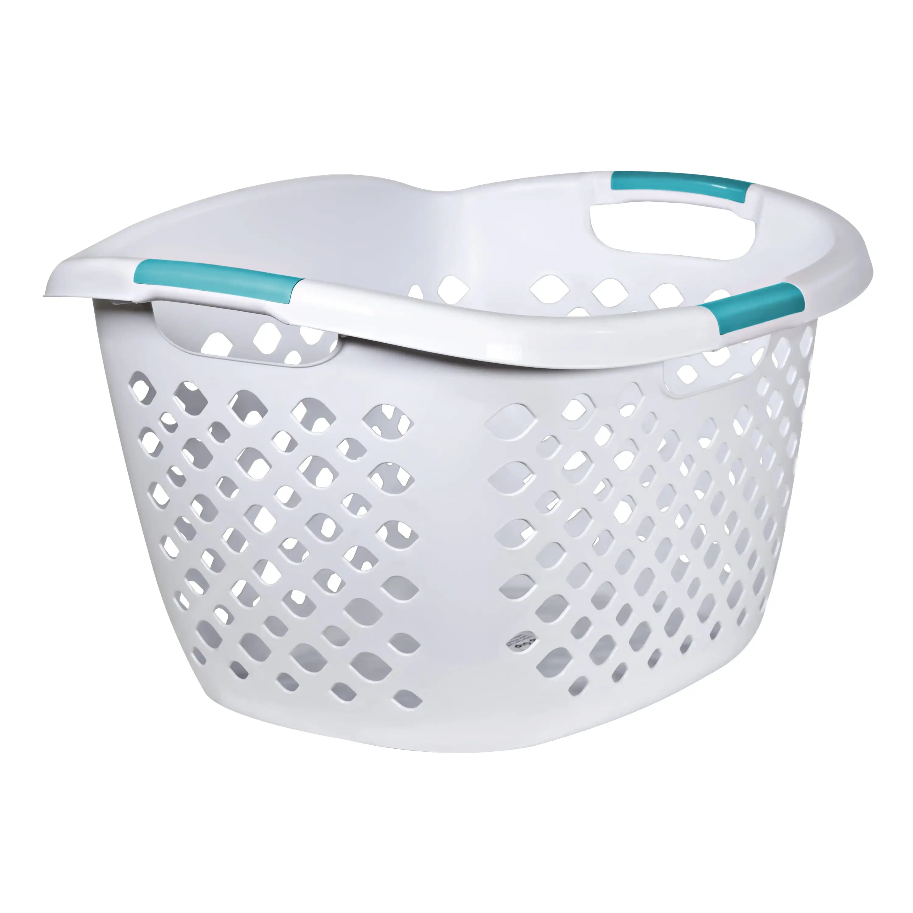 1.8 Bushel Hip Grip Plastic Laundry Basket, White, Adult