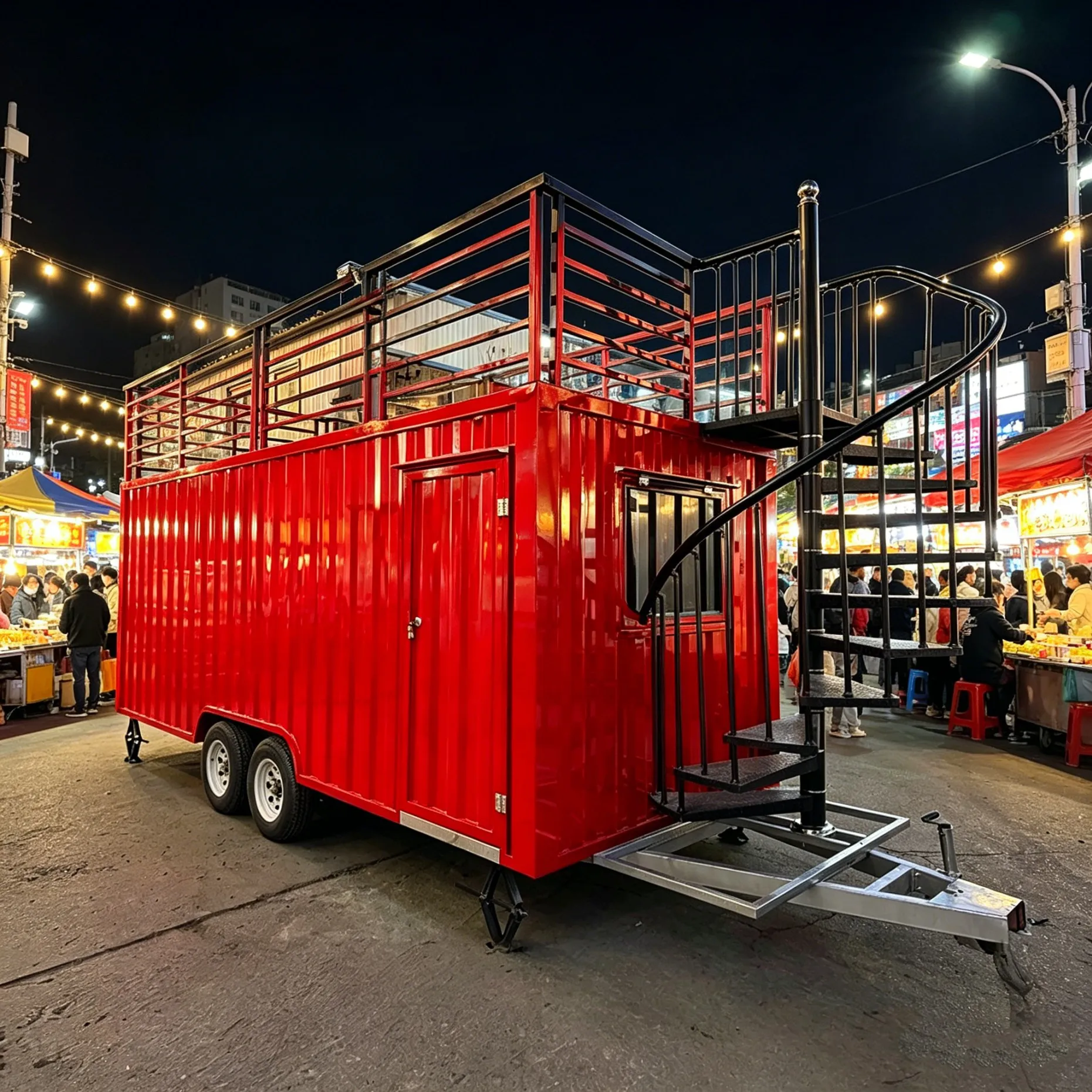 

Food Trailer Outdoor Beverage Bar Mobile Container Kiosk Cart for Sale Coffee Juice Bubble Tea Mobile Bar Shop