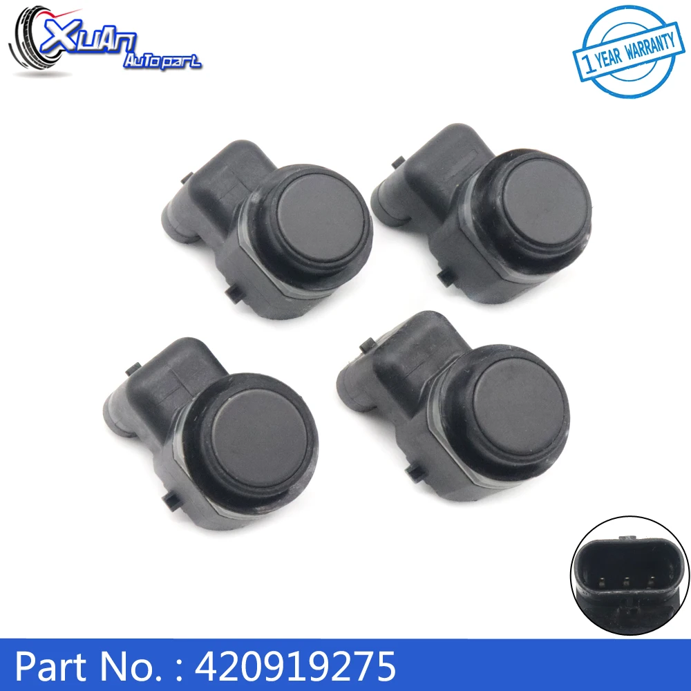 

XUAN 4pcs Car PDC Parking Sensor 420919275 For Volkswagen Golf Jetta Touran Passat Tiguan Audi A1 A3 A5 A6 A7 A8 Seat Altea Exeo