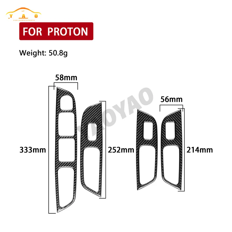 

Carbon Fiber Window Raising And Lowering Cover Car Accessories Sticker For Proton X50 Geely Coolray 2019-2025
