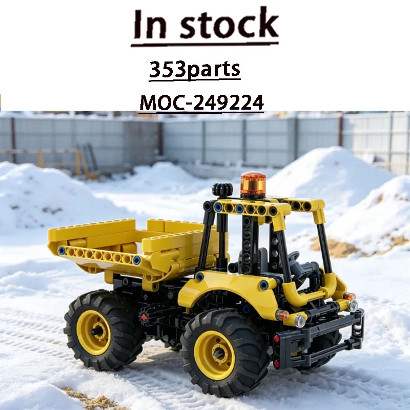 Assemble Building Block Model MOC-249224 Farm Transport Mini Swing Dump Truck 353 Parts Adult New Year Educational Toy Gift