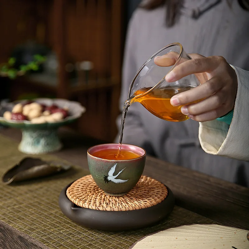 

Kiln Change Glaze Personal Tea Cup Ceramic Master Cup Kungfu Tea Set Single Cup