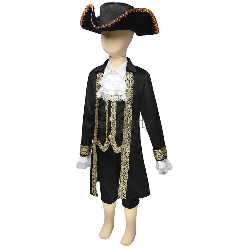 18th Century Revolution Colonial Outfit For Kids Boys Victorian Renaissance Tudor Prince Cosplay Costume Halloween Party Clothes