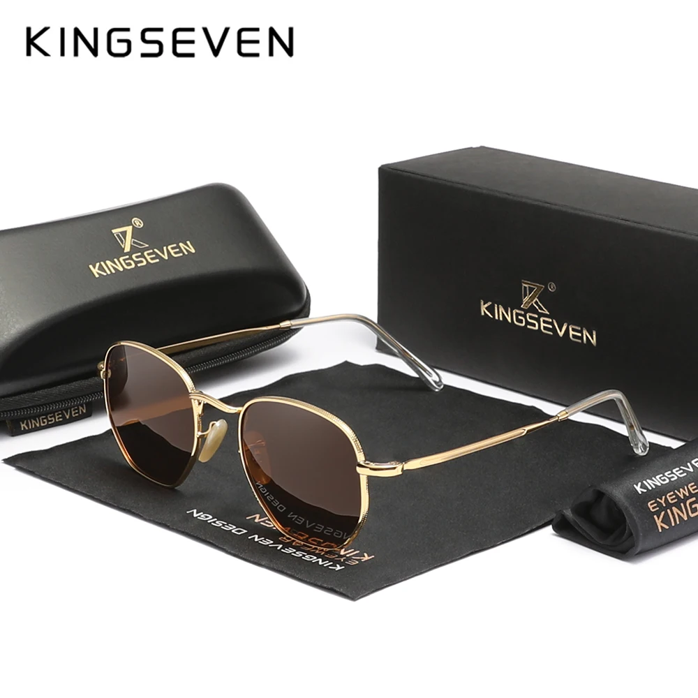 KINGSEVEN Polarized Polygon Sunglasses UV400 Eye Protect Elegance Women‘s Glasses Anti-reflection Fashion Men Outdoor Eyewear