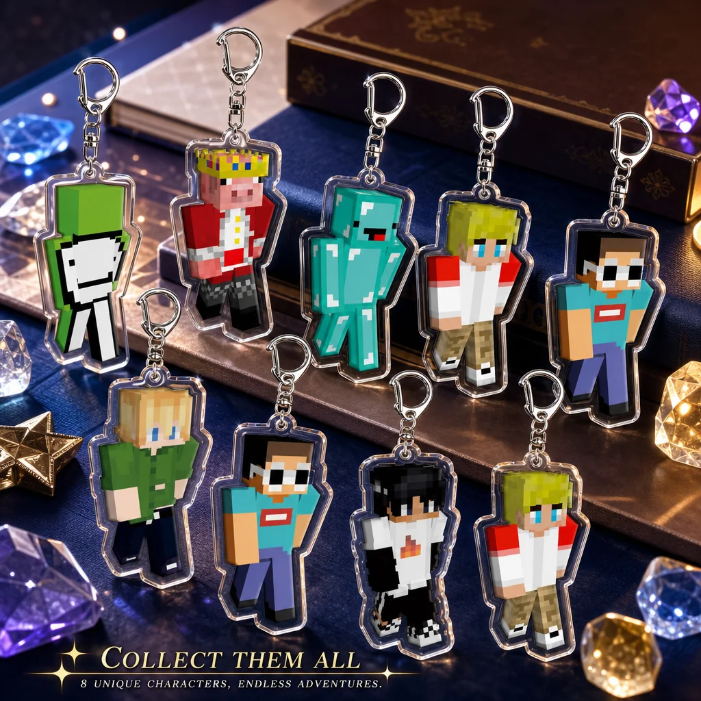 Acrylic Keychain Pendant Sandbox Game Peripheral Figure DIY Drop Shipping Cross Border Stock Hot Sale Custom Gift