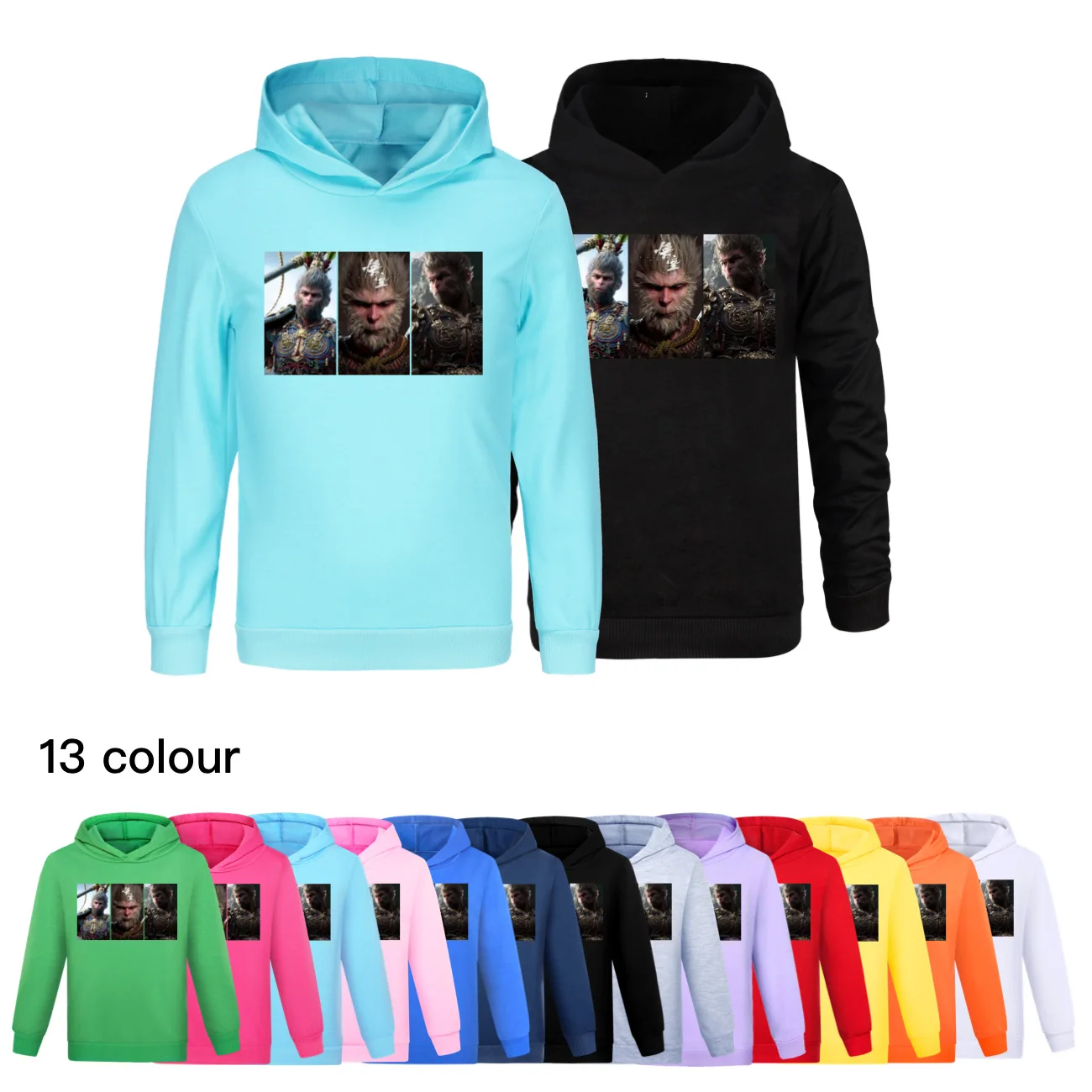 Kids Hoodies Black Myth Wukong Game Fashion Hoodie Children Casual Pullovers Printed Sweaters Long Sleeves Autumn Clothes 3744