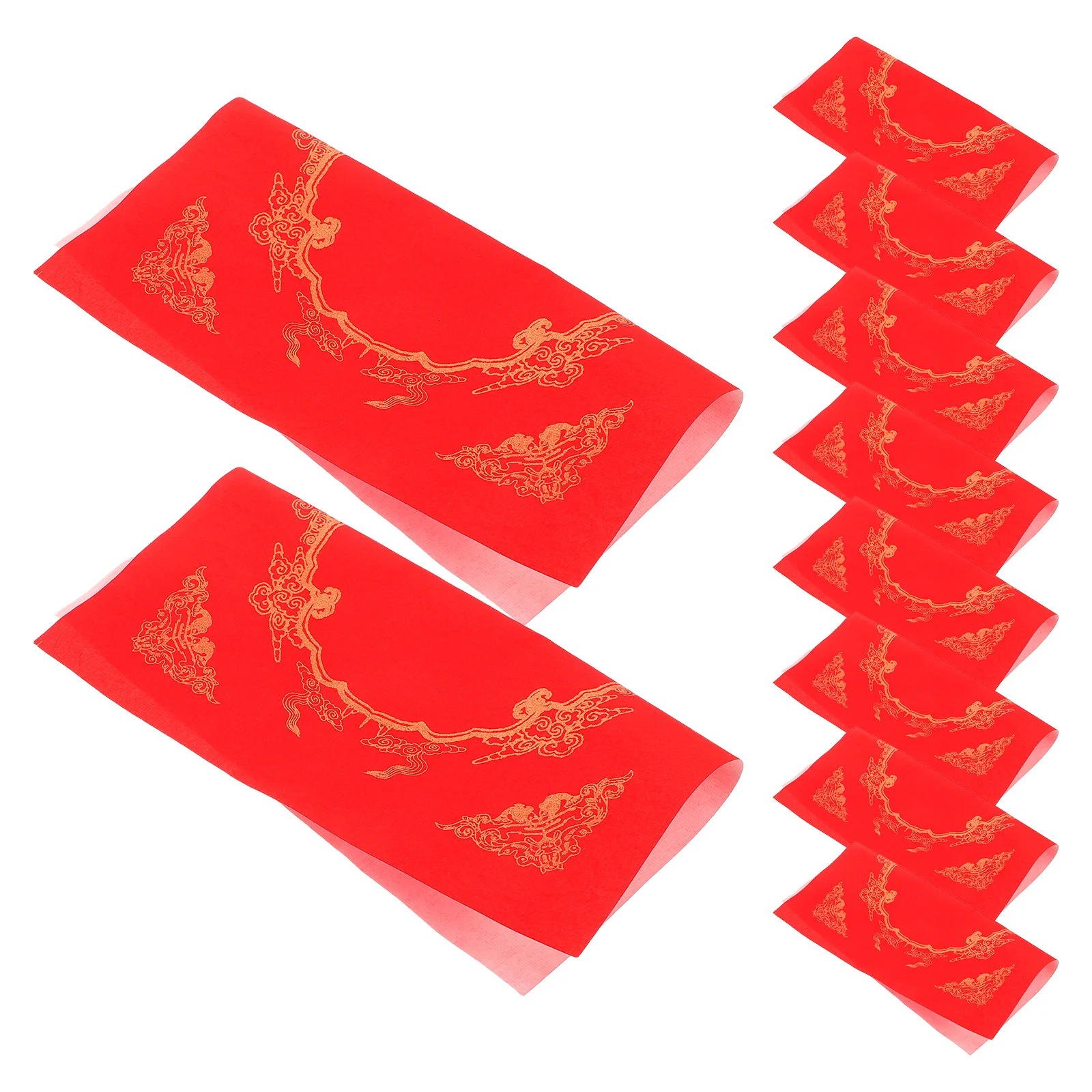 Red Xuan Paper Blank Calligraphy Sheets For Spring Festival Couplets Chinese Wedding Decoration Traditional Art Craft