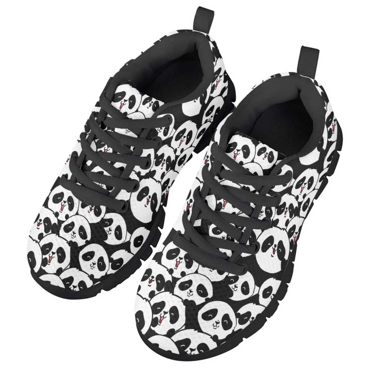 Children's Running Shoes Kawaii Panda Unisex Autumn Winter Vulcanized Shoes Shock Absorption Non-slip Classic Walking Footwear