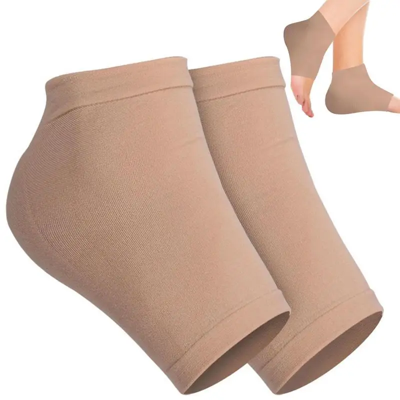 

Moisturizing Heel Sock 2 Pcs Moisturizing Spa Socks Reusable Women Men Open Toe Sock Gel Lined For Healing Dry Cracked Heel Care