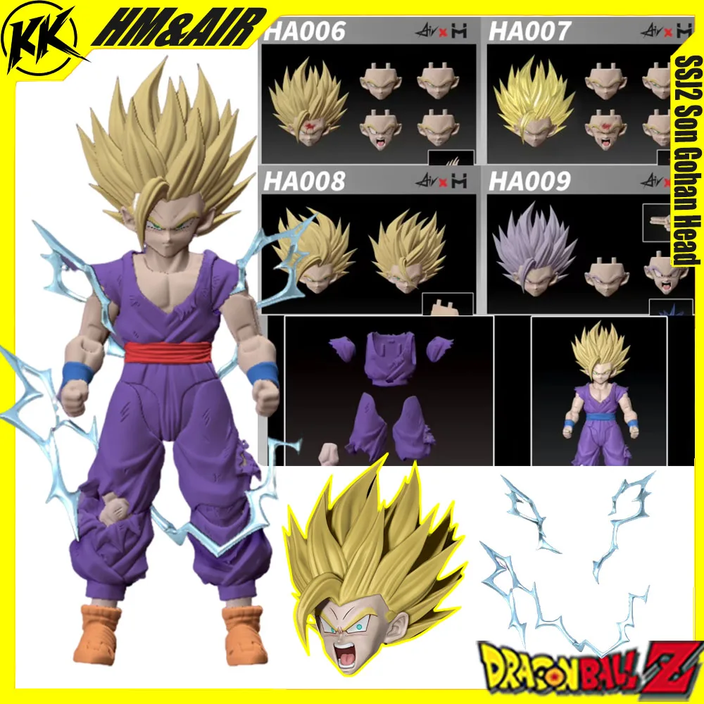 

Новый HM & AIR Studio Dragon Ball Super Saiyan 2 SSJ2 Son Gohan, аксессуары для головы, скульптура головы, аниме, фигурка, игрушки, подарки