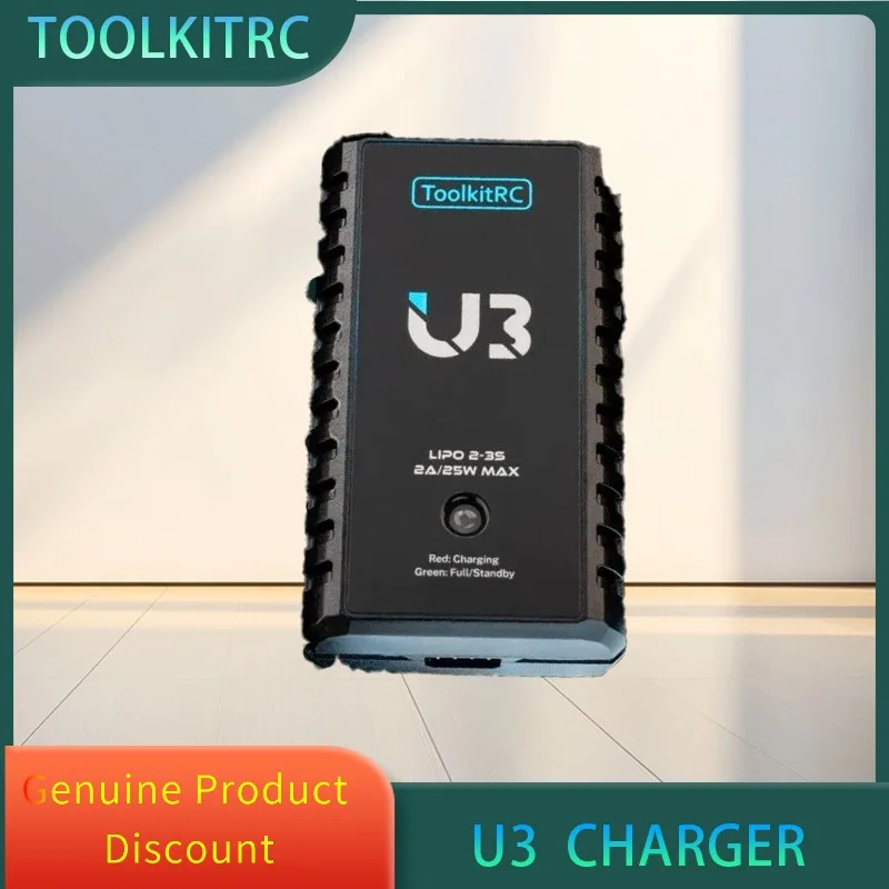 

ToolkitRC U3 2-3S LiPo UN3 4-8S USB-C NiMh Battery Charger 2A 25W Balance Port Direct Charge for RC Model FPV Drone Car Airplane